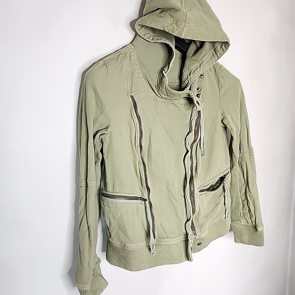 Free People Moto Stretch Olive jacket. Medium - Picture 7 of 7